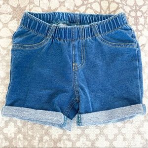 Cat & Jack toddler girls 2T denim look stretchy shorts like new